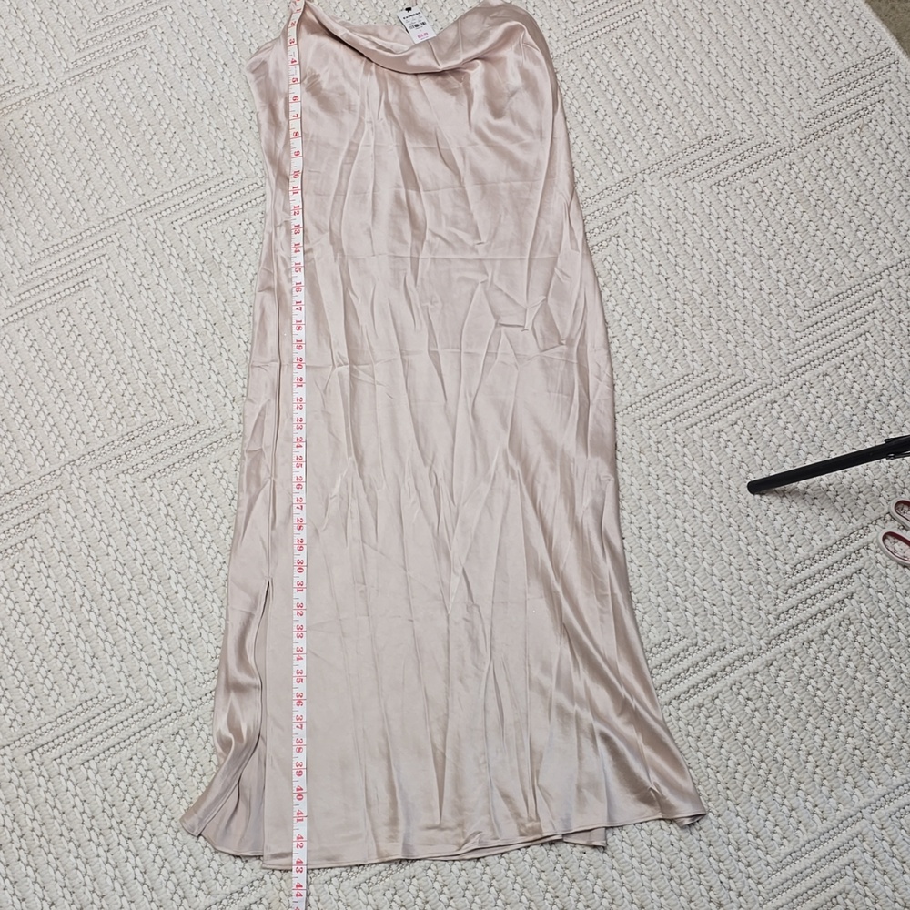 Express Satin Dress in Champagne - Picture 13 of 15